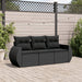 Set mobilier de grădină cu perne, 3 piese, negru, poliratan - WALTI WALTI