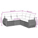 Set mobilier de grădină cu perne, 5 piese, negru, poliratan - WALTI WALTI