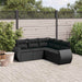 Set mobilier de grădină cu perne, 5 piese, negru, poliratan - WALTI WALTI