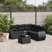 Set mobilier de grădină cu perne, 6 piese, negru, poliratan - WALTI WALTI