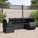 Set mobilier de grădină cu perne, 5 piese, negru, poliratan - WALTI WALTI