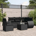 Set mobilier de grădină cu perne, 6 piese, negru, poliratan - WALTI WALTI