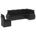 Set mobilier de grădină cu perne, 6 piese, negru, poliratan - WALTI WALTI