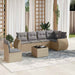 Set canapele de grădină, 7 piese, cu perne, bej, poliratan - WALTI WALTI