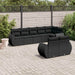 Set mobilier de grădină cu perne, 8 piese, negru, poliratan - WALTI WALTI