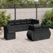 Set mobilier de grădină cu perne, 8 piese, negru, poliratan - WALTI WALTI