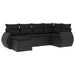 Set mobilier de grădină cu perne, 6 piese, negru, poliratan - WALTI WALTI