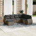 Set canapele de grădină, 7 piese, cu perne, gri, poliratan - WALTI WALTI