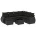 Set mobilier de grădină cu perne, 8 piese, negru, poliratan - WALTI WALTI