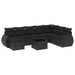 Set mobilier de grădină cu perne, 9 piese, negru, poliratan - WALTI WALTI