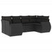 Set mobilier de grădină cu perne, 6 piese, negru, poliratan - WALTI WALTI
