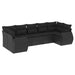 Set canapele de grădină cu perne, 7 piese, negru, poliratan - WALTI WALTI