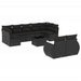 Set canapele de grădină cu perne, 10 piese, negru, poliratan - WALTI WALTI