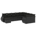 Set canapele de grădină cu perne, 10 piese, negru, poliratan - WALTI WALTI