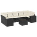 Set mobilier de grădină cu perne, 8 piese, negru, poliratan - WALTI WALTI