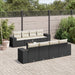 Set mobilier de grădină cu perne, 9 piese, negru, poliratan - WALTI WALTI