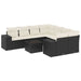 Set mobilier de grădină cu perne, 9 piese, negru, poliratan - WALTI WALTI