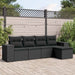 Set mobilier de grădină cu perne, 5 piese, negru, poliratan - WALTI WALTI