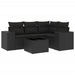 Set mobilier de grădină cu perne, 5 piese, negru, poliratan - WALTI WALTI