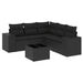 Set mobilier de grădină cu perne, 6 piese, negru, poliratan - WALTI WALTI