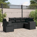 Set mobilier de grădină cu perne, 5 piese, negru, poliratan - WALTI WALTI