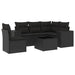Set mobilier de grădină cu perne, 6 piese, negru, poliratan - WALTI WALTI