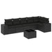 Set canapele de grădină cu perne, 7 piese, negru, poliratan - WALTI WALTI