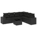 Set canapele de grădină cu perne, 7 piese, negru, poliratan - WALTI WALTI