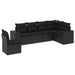 Set mobilier de grădină cu perne, 6 piese, negru, poliratan - WALTI WALTI