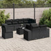 Set mobilier de grădină cu perne, 9 piese, negru, poliratan - WALTI WALTI