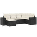 Set mobilier de grădină cu perne, 6 piese, negru, poliratan - WALTI WALTI