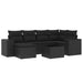 Set canapele de grădină cu perne, 7 piese, negru, poliratan - WALTI WALTI