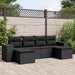 Set mobilier de grădină cu perne, 6 piese, negru, poliratan - WALTI WALTI