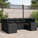 Set mobilier de grădină cu perne, 6 piese, negru, poliratan - WALTI WALTI