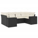 Set mobilier de grădină cu perne, 6 piese, negru, poliratan - WALTI WALTI
