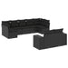 Set mobilier de grădină cu perne, 9 piese, negru, poliratan - WALTI WALTI