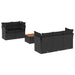 Set mobilier de grădină cu perne, 6 piese, negru, poliratan - WALTI WALTI