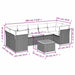 Set mobilier de grădină cu perne, 8 piese, negru, poliratan - WALTI WALTI