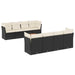 Set mobilier de grădină cu perne, 9 piese, negru, poliratan - WALTI WALTI