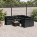 Set mobilier de grădină cu perne, 9 piese, negru, poliratan - WALTI WALTI