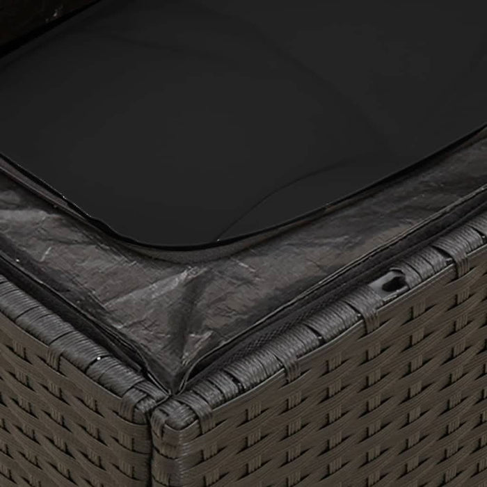 Set mobilier de grădină cu perne, 6 piese, negru, poliratan - WALTI WALTI