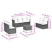 Set mobilier de grădină cu perne, 8 piese, negru, poliratan - WALTI WALTI