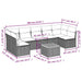 Set mobilier de grădină cu perne, 8 piese, negru, poliratan - WALTI WALTI