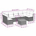 Set mobilier de grădină cu perne, 8 piese, negru, poliratan - WALTI WALTI