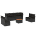 Set mobilier de grădină cu perne, 9 piese, negru, poliratan - WALTI WALTI