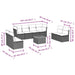 Set mobilier de grădină cu perne, 9 piese, negru, poliratan - WALTI WALTI