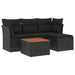 Set mobilier de grădină cu perne, 5 piese, negru, poliratan - WALTI WALTI
