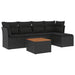 Set mobilier de grădină cu perne, 6 piese, negru, poliratan - WALTI WALTI