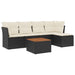 Set mobilier de grădină cu perne, 6 piese, negru, poliratan - WALTI WALTI