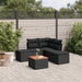 Set mobilier de grădină cu perne, 6 piese, negru, poliratan - WALTI WALTI